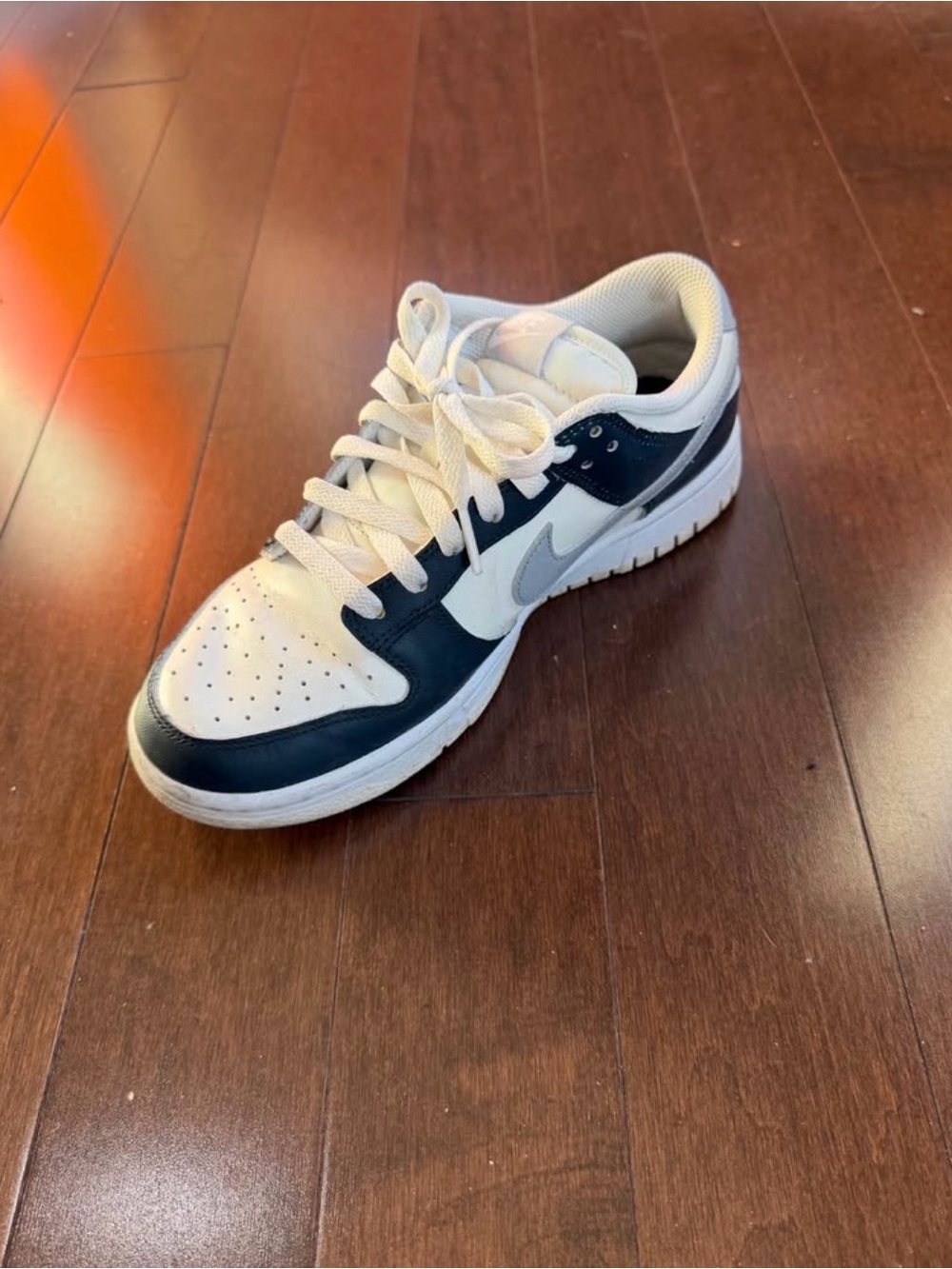 Women’s Nike Dunks in White and Navy